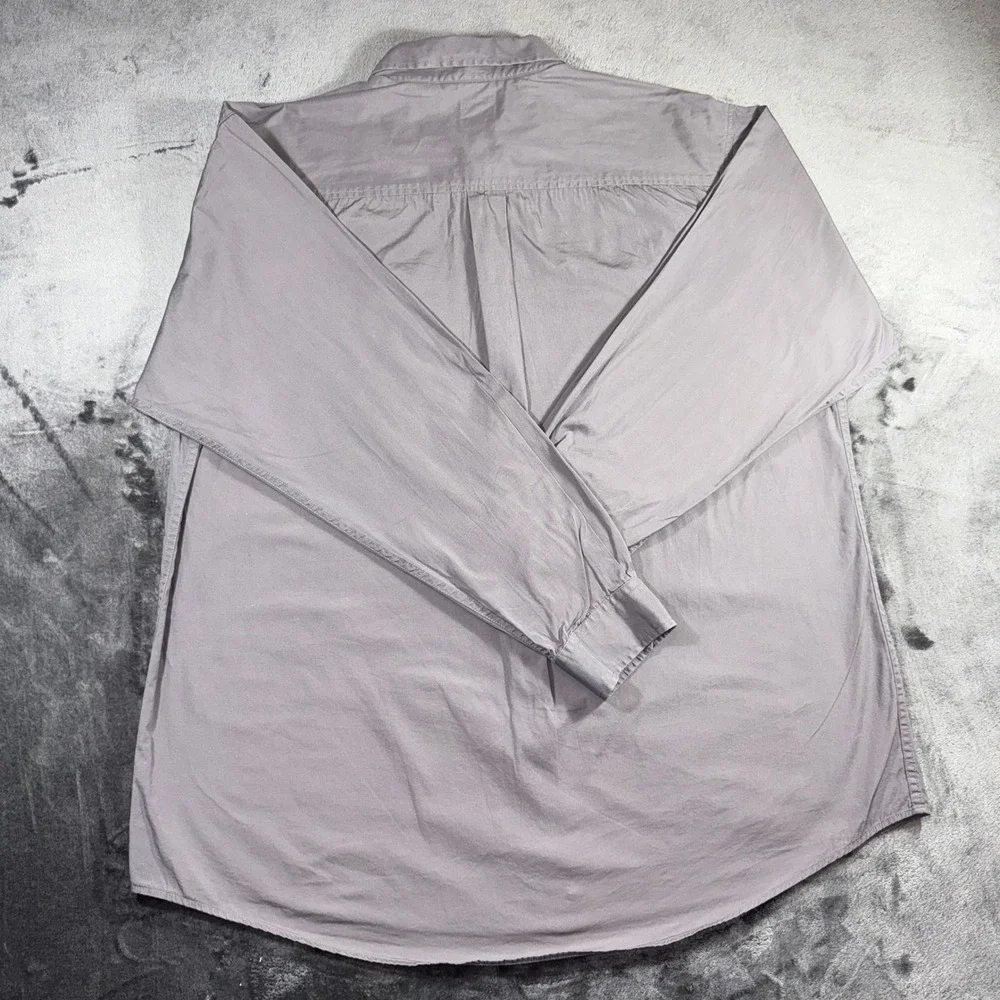 Cinch Mens Gray Long Sleeve Button Down Cotton Western Shirt XL MTW1104238
